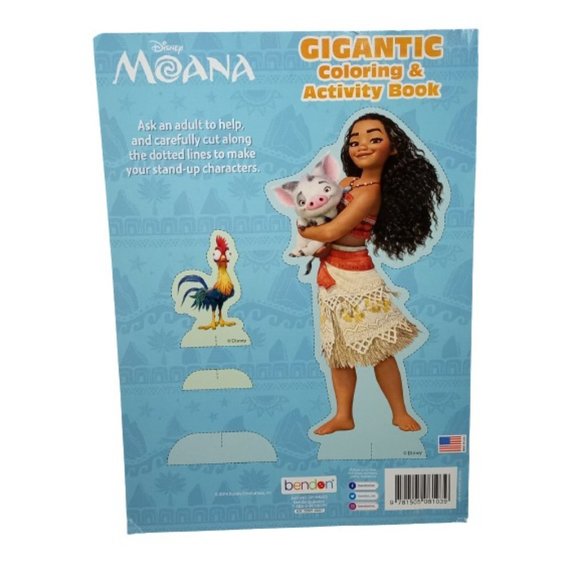 Disney Moana Gigantic Coloring & Activity Book with Bonus Stand Up Characters - Picture 2 of 3